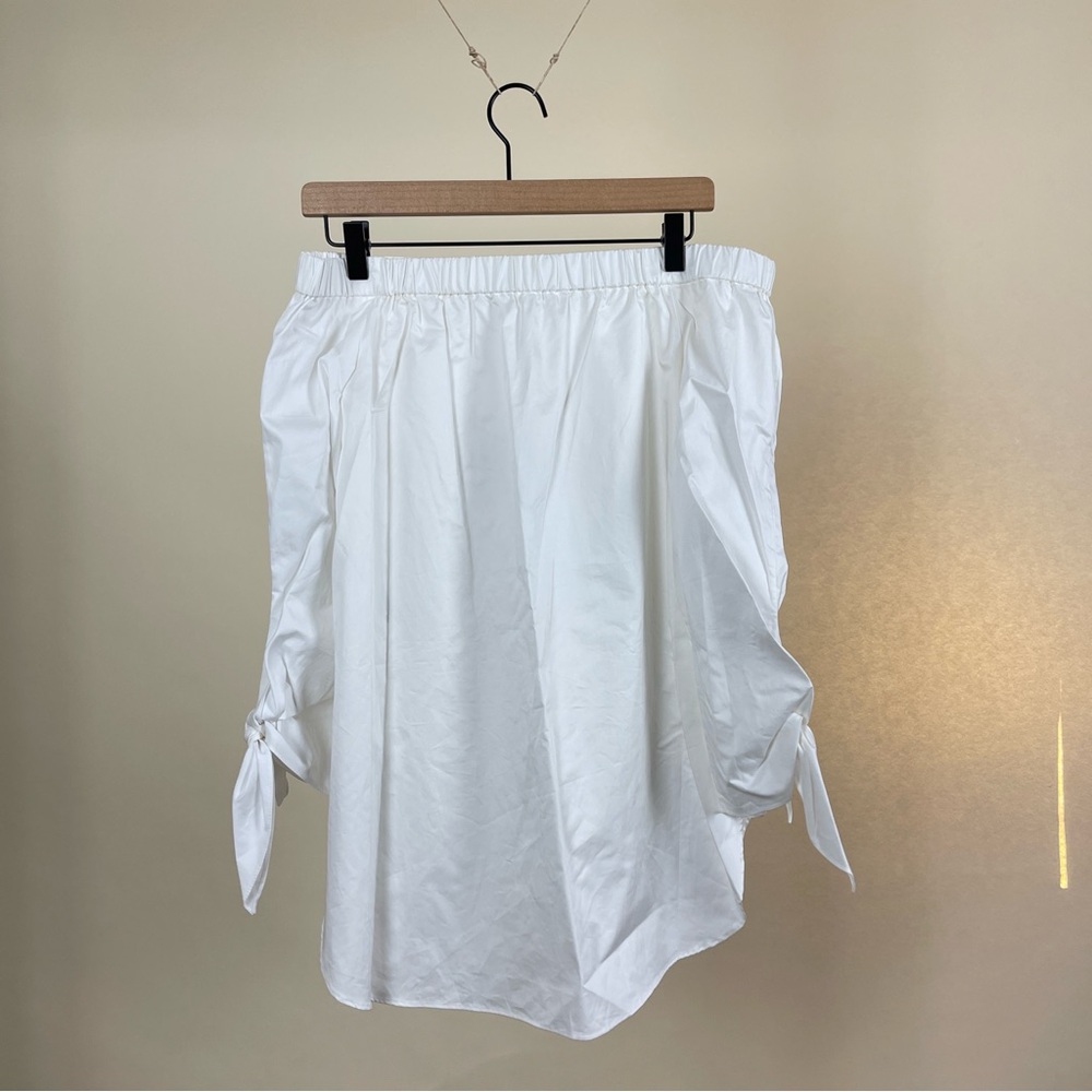 NWT Tibi Off the Shoulder Cotton Tunic in White - Picture 9 of 9